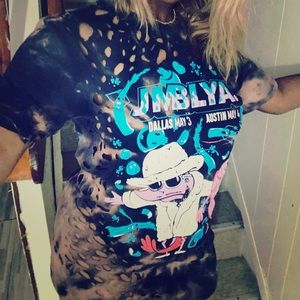 Acid Wash  Travis Scott T shirt with hole